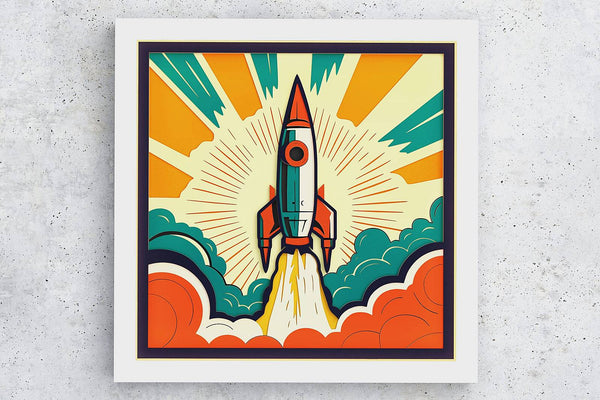 Rocket Shadow Box. File for cutting