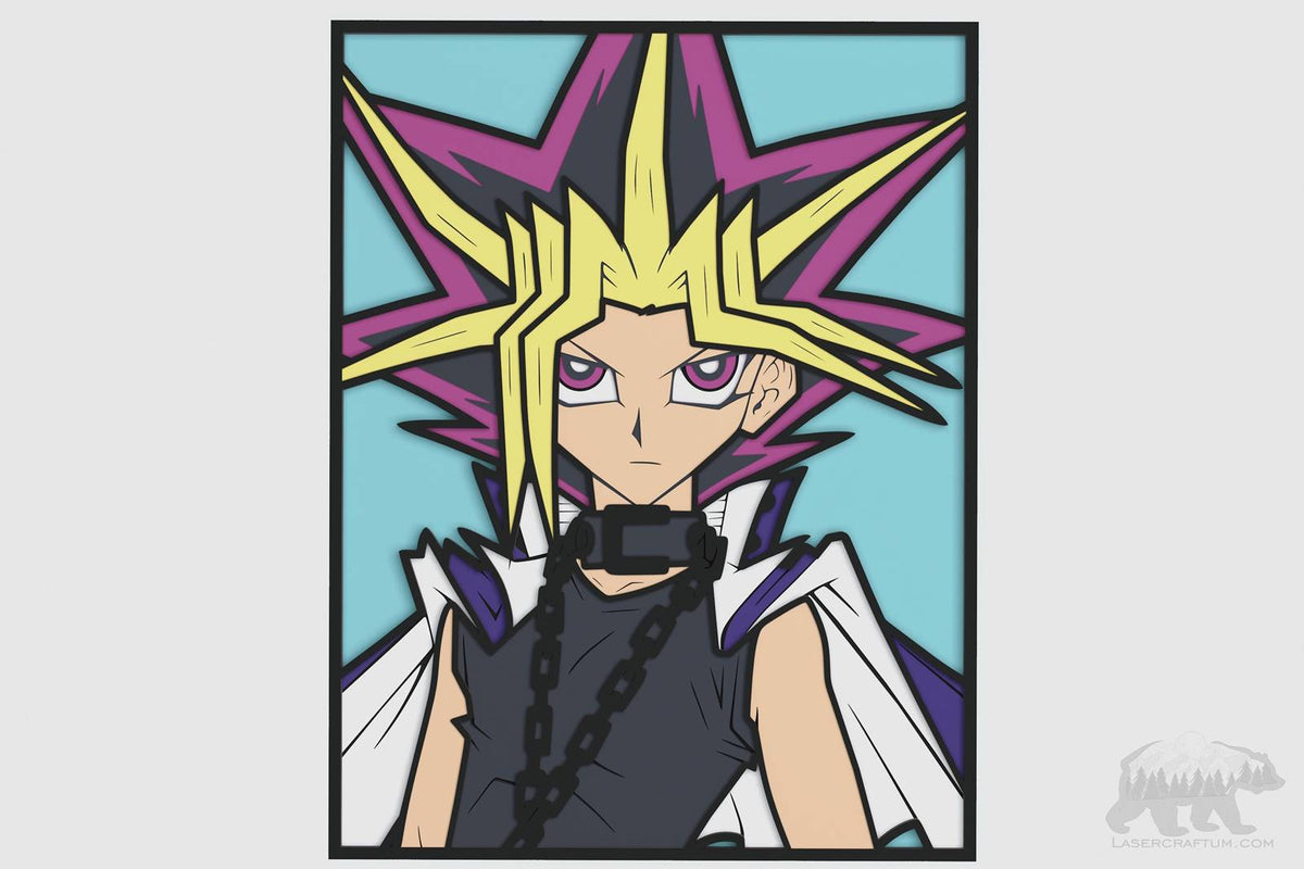 Yugi Muto (YU-GI-OH) Layered Design for cutting - LaserCraftum Yugi Muto (YU-GI-OH) Layered Design for cutting - LaserCraftum