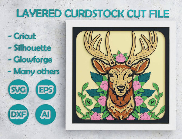 Deer Shadow Box. File for cutting