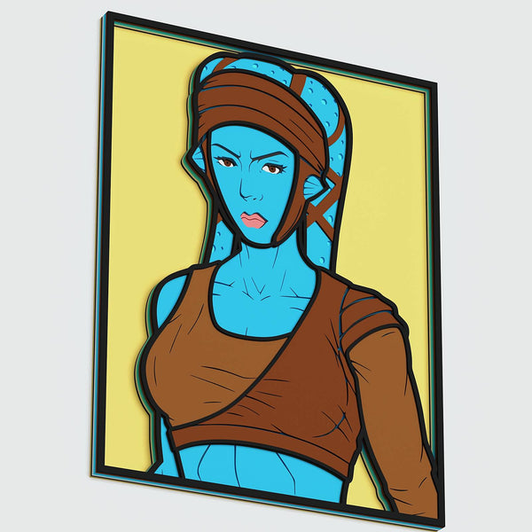 Aayla Secura Layered Design for cutting