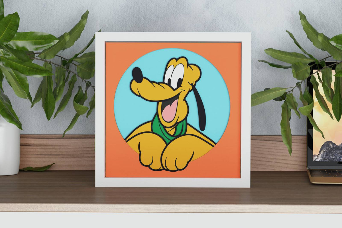 Pluto Shadow Box. File for cutting - LaserCraftum