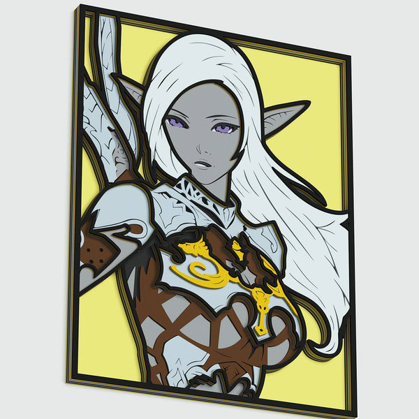 Dark Elf (Lineage) Layered Design for cutting
