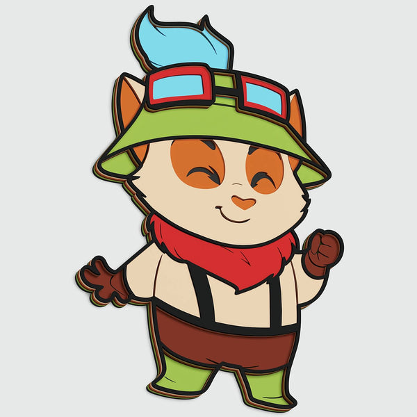 Teemo (League of Legends) Layered Design for cutting