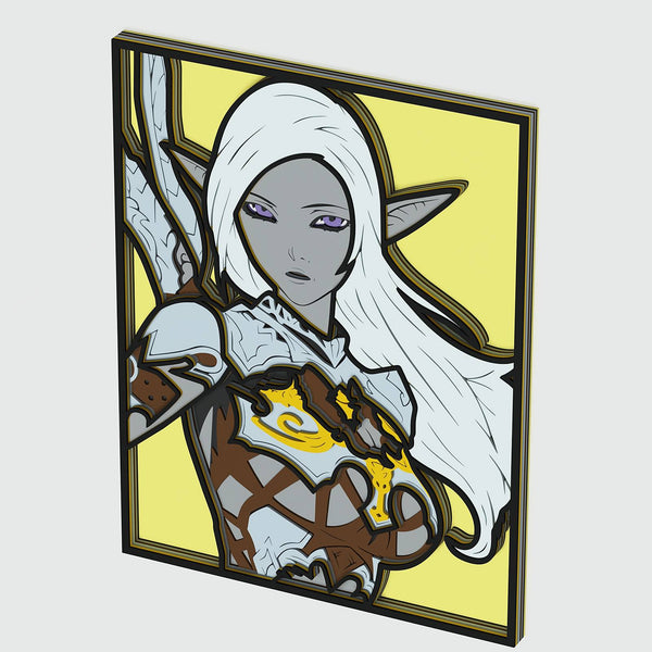 Dark Elf (Lineage) Layered Design for cutting