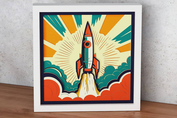 Rocket Shadow Box. File for cutting