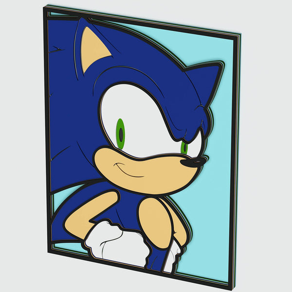 Sonic Portrait Layered Design for cutting