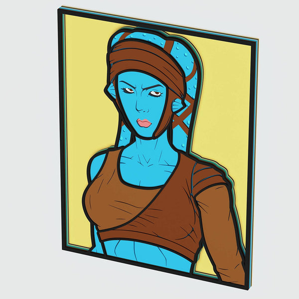 Aayla Secura Layered Design for cutting