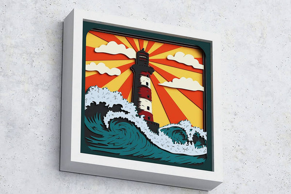 Lighthouse Shadow Box. File for cutting