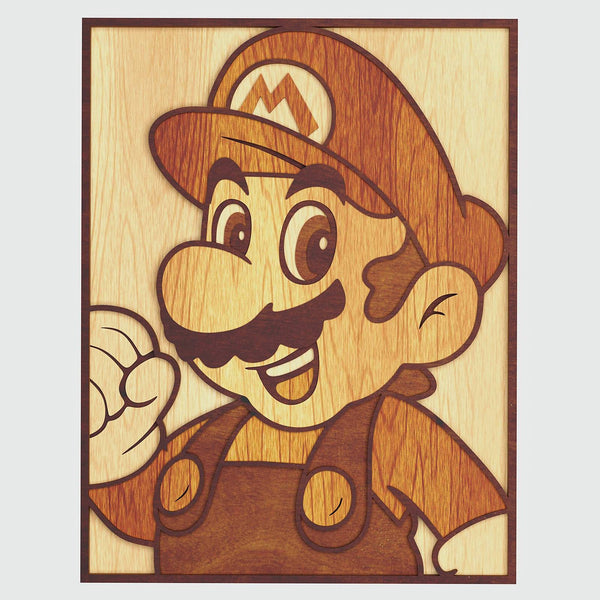Mario Portrait Layered Design for cutting