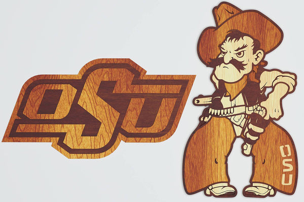 Oklahoma State University Logo Layered Design for cutting