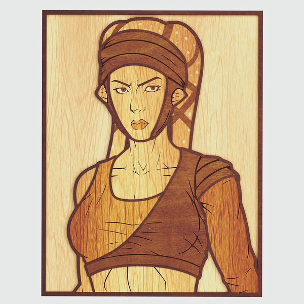 Aayla Secura Layered Design for cutting