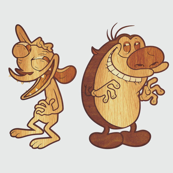 Ren and Stimpy Layered Design for cutting