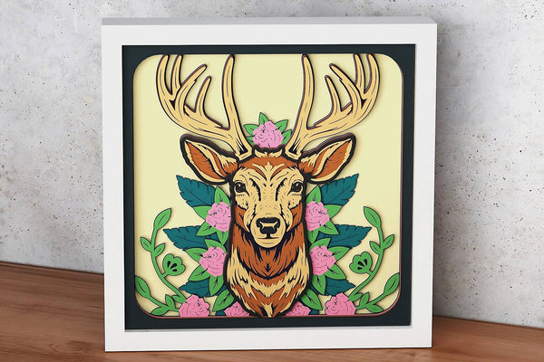 Deer Shadow Box. File for cutting