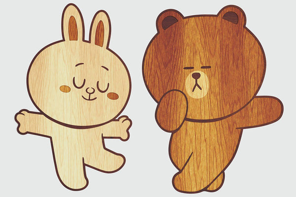Cony and Brown (Line Friends) Layered Designs for cutting