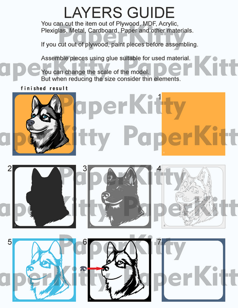 Husky Shadow Box v2. File for cutting