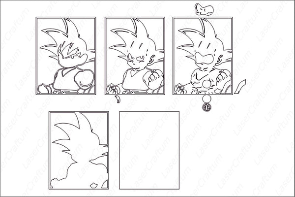 Child Goku Layered Design for cutting