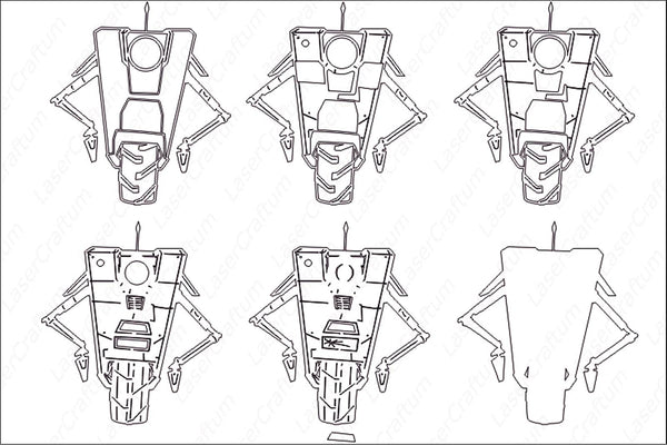 Claptrap (Borderlands) Layered Design for cutting