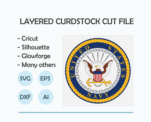 US Navy Force Emblem Shadow Box. File for cutting