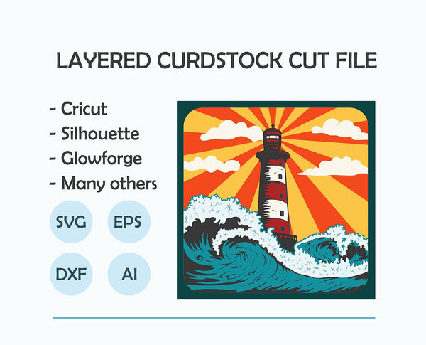 Lighthouse Shadow Box. File for cutting