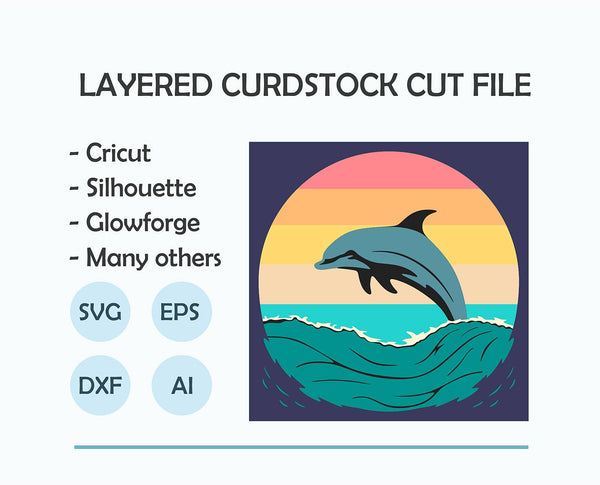 Dolphin Shadow Box. File for cutting