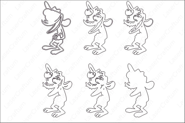 Ren and Stimpy Layered Design for cutting