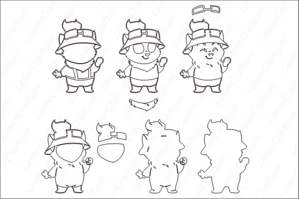 Teemo (League of Legends) Layered Design for cutting