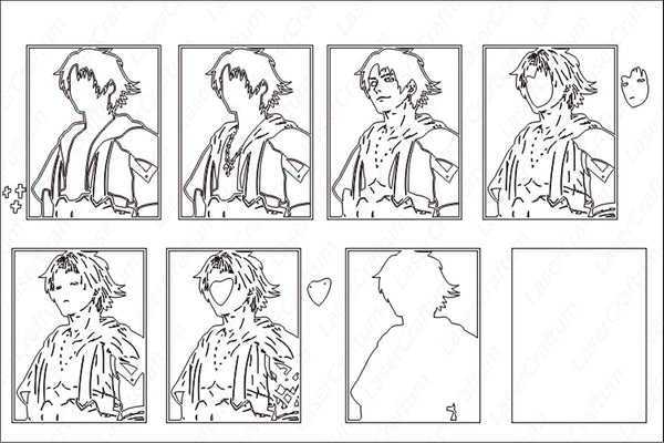 Tidus (Final Fantasy) Layered Design for cutting