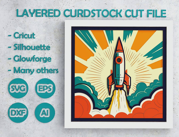 Rocket Shadow Box. File for cutting