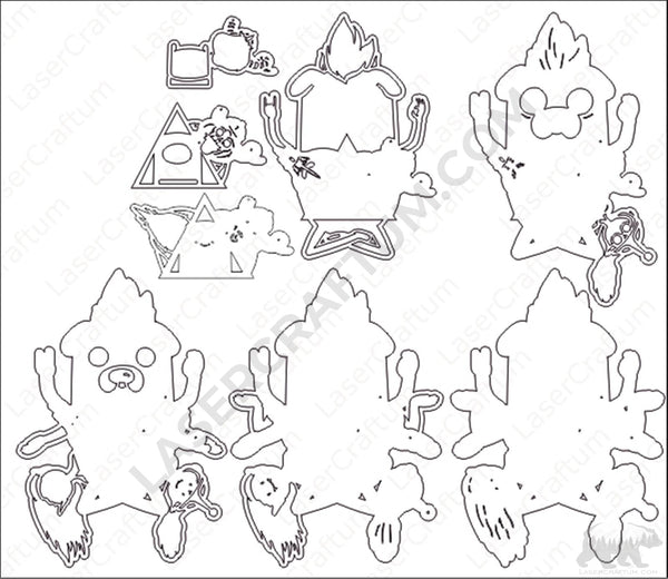 Adventure Time Layered Design for cutting