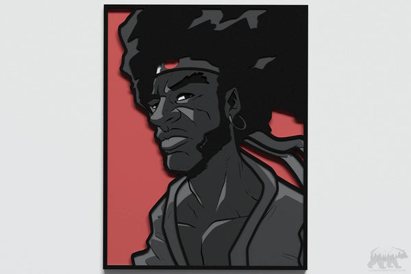 Afro Samurai Layered Design for cutting