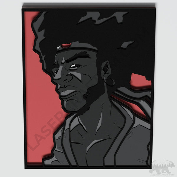 Afro Samurai Layered Design for cutting