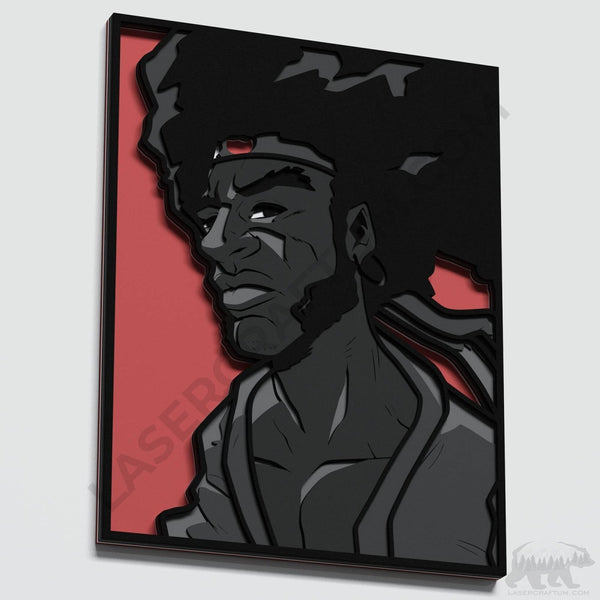 Afro Samurai Layered Design for cutting