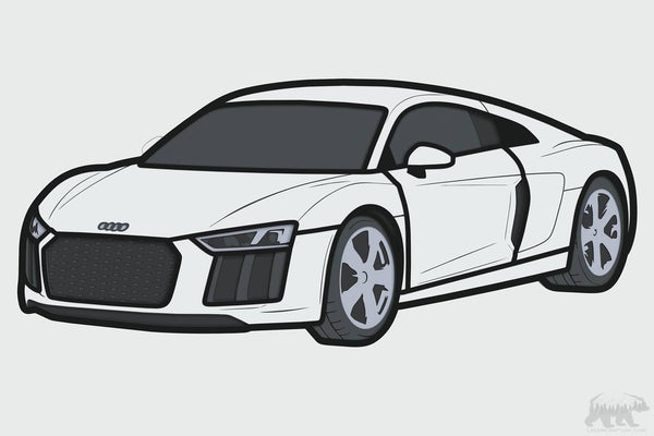 Audi R8 Layered Design for cutting