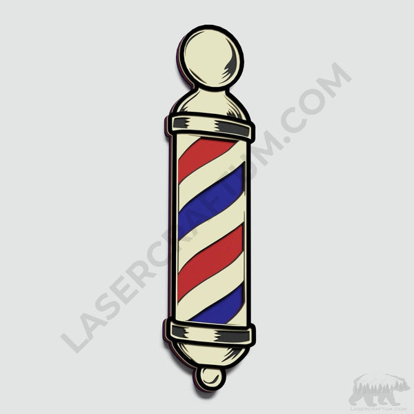 Barber Pole Layered Design for cutting