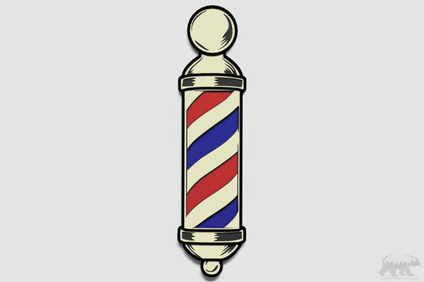 Barber Pole Layered Design for cutting