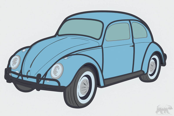 Beetle Car Layered Design for cutting