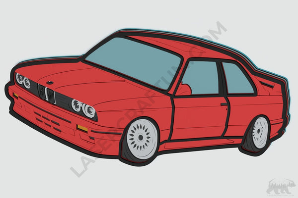 BMW E30 Layered Design for cutting