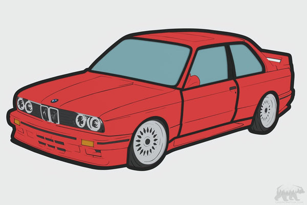 BMW E30 Layered Design for cutting