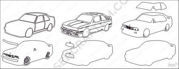 BMW E30 Layered Design for cutting