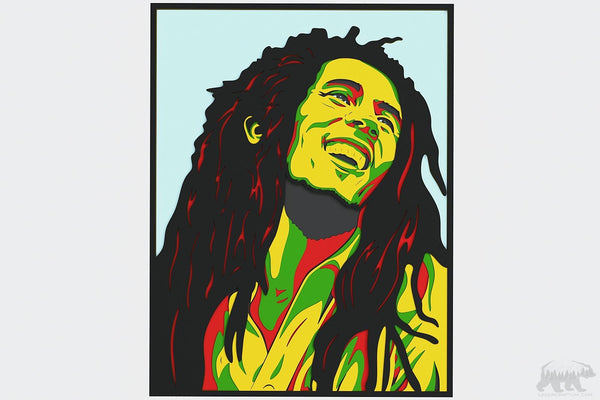 Bob Marley Layered Design for cutting