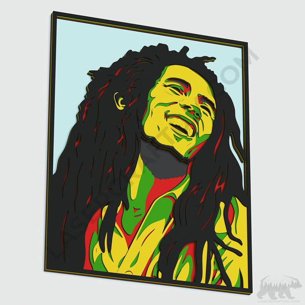 Bob Marley Layered Design for cutting
