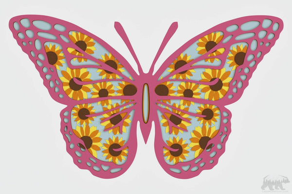 Butterfly Layered Design for cutting