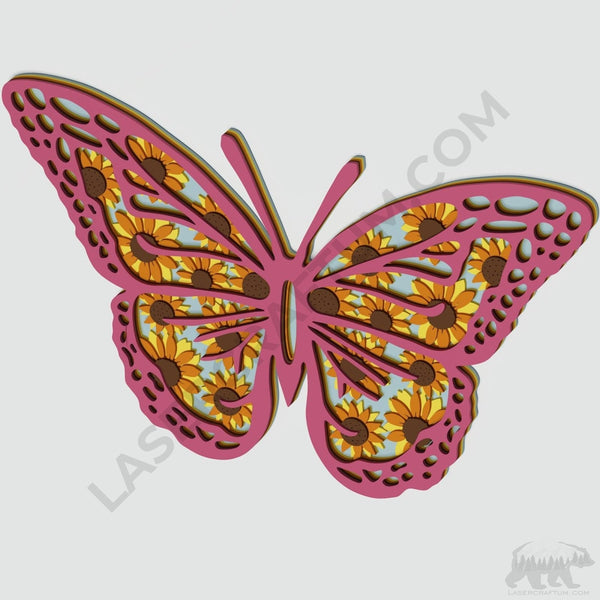 Butterfly Layered Design for cutting