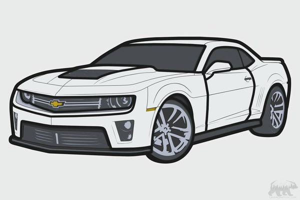 Camaro Z/28 (2010–2015) Layered Design for cutting