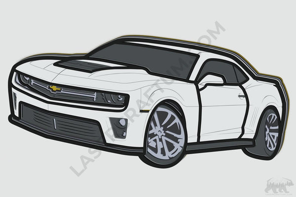 Camaro Z/28 (2010–2015) Layered Design for cutting