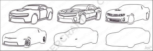 Camaro Z/28 (2010–2015) Layered Design for cutting
