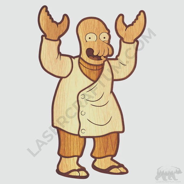 Dr. Zoidberg Layered Design for cutting