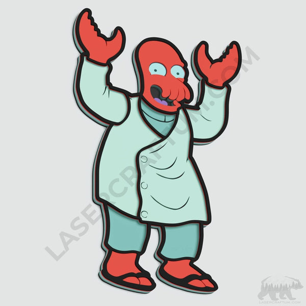 Dr. Zoidberg Layered Design for cutting