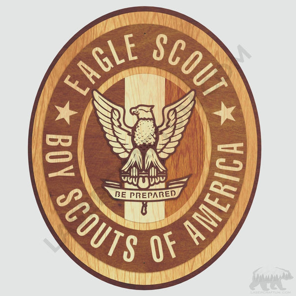 Eagle Boy Scout Logo Layered Design for cutting