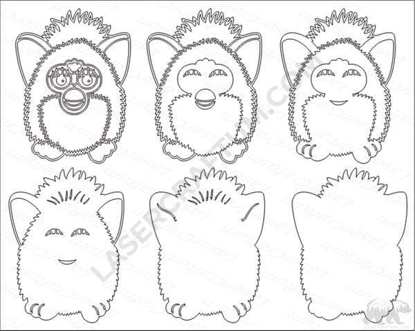 Furby Layered Design for cutting
